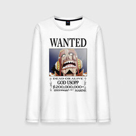 Мужской лонгслив хлопок с принтом Усопп в розыске | One Piece в городе Новоалтайск, 100% хлопок |  | anime | manga | one piece | usopp | аниме | бог | большой куш | ван пис | вон пис | капитан пиратов усоппа | король пиратов | лжец | манга | пират | пираты соломенной шляпы | пламя | снайпер | согэкинг
