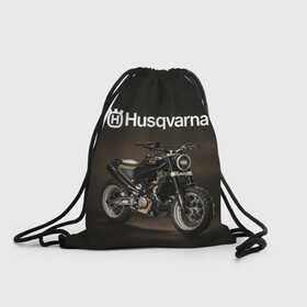 Рюкзак-мешок 3D с принтом HUSQVARNA / ХУСКВАРНА / SPORT в городе Новоалтайск, 100% полиэстер | плотность ткани — 200 г/м2, размер — 35 х 45 см; лямки — толстые шнурки, застежка на шнуровке, без карманов и подкладки | Тематика изображения на принте: husqvarna | motorcycle | motosport | racing | speed | sport | байк. | гонки | двигатель | мото | мотокросс | мотоспорт | мототриал | мотоцикл | скорость | спорт | хускварна