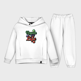 Детский костюм хлопок Oversize с принтом Vegan For Life в городе Новоалтайск,  |  | green | greenpeace | nature | sport | vegan | yoga | веган | вегетарианец | гринпис | еда | животные | жизнь | здоровье | зеленый | йога | мир | овощи | пища | планета | природа | растение | спорт | тело | фрукты