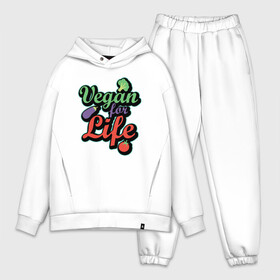 Мужской костюм хлопок OVERSIZE с принтом Vegan For Life в городе Новоалтайск,  |  | green | greenpeace | nature | sport | vegan | yoga | веган | вегетарианец | гринпис | еда | животные | жизнь | здоровье | зеленый | йога | мир | овощи | пища | планета | природа | растение | спорт | тело | фрукты