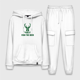 Мужской костюм хлопок с толстовкой с принтом Fear The Deer в городе Новоалтайск,  |  | antetokounmpo | basketball | bucks | giannis | milwaukee | mvp | nba | sport | streetball | адетокумбо | бакс | баскетбол | игра | милуоки | мяч | нба | олень | спорт | стритбол | тренер | чемпион | янис