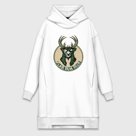 Платье-худи хлопок с принтом Fear Duh Deer в городе Новоалтайск,  |  | antetokounmpo | basketball | bucks | giannis | milwaukee | mvp | nba | sport | streetball | адетокумбо | бакс | баскетбол | игра | милуоки | мяч | нба | олень | спорт | стритбол | тренер | чемпион | янис