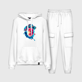 Женский костюм хлопок (с толстовкой) с принтом Зарождение жизни в городе Новоалтайск,  |  | abstractio | абстракция | абстрогирование | кривые | неопознанное | пятно | эмбрион