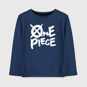 Детский лонгслив хлопок с принтом Лого One Piece. Большой куш в городе Новоалтайск, 100% хлопок | круглый вырез горловины, полуприлегающий силуэт, длина до линии бедер | anime | manga | one piece | аниме | белое | большой куш | буква о | ван пис | вон пис | король пиратов | лого | логотип | луфи | луффи | манга | манки д. луффи | мугивара | перечеркнутая | пират | пираты сердца