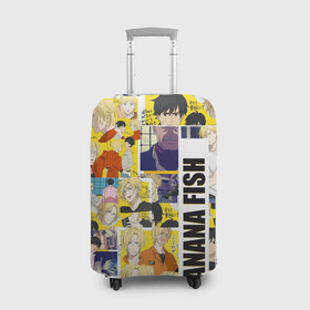 Чехол для чемодана 3D с принтом Banana Fish в городе Новоалтайск, 86% полиэфир, 14% спандекс | двустороннее нанесение принта, прорези для ручек и колес | anime | banana fish | аниме | банана фиш | банановая рыба | комиксы | манга | приключения | эйдзи окумура | эш линкс