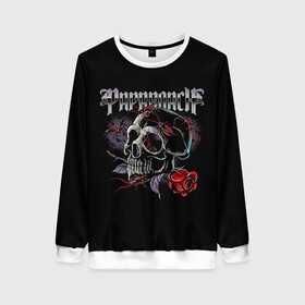 Женский свитшот 3D с принтом Papa Roach Rose в городе Новоалтайск, 100% полиэстер с мягким внутренним слоем | круглый вырез горловины, мягкая резинка на манжетах и поясе, свободная посадка по фигуре | alternative | metall | music | papa roach | rock | альтернатива | металл | музыка | папа роач | папа роуч | папа таракан | рок