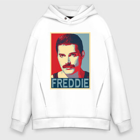 Мужское худи Oversize хлопок с принтом Freddie в городе Новоалтайск, френч-терри — 70% хлопок, 30% полиэстер. Мягкий теплый начес внутри —100% хлопок | боковые карманы, эластичные манжеты и нижняя кромка, капюшон на магнитной кнопке | alternative | metall | music | queen | qween | rock | альтернатива | квин | куин | металл | музыка | рок | фредди меркьюри