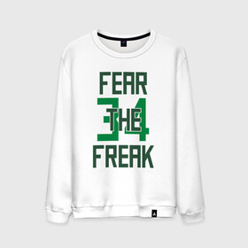 Мужской свитшот хлопок с принтом Fear The Freak 34 в городе Новоалтайск, 100% хлопок |  | Тематика изображения на принте: antetokounmpo | basketball | bucks | giannis | milwaukee | mvp | nba | sport | streetball | адетокумбо | бакс | баскетбол | игра | милуоки | мяч | нба | олень | спорт | стритбол | тренер | чемпион | янис