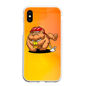 Чехол для iPhone XS Max матовый с принтом Бульдог в бейсболке в городе Новоалтайск, Силикон | Область печати: задняя сторона чехла, без боковых панелей | dog | бульдог | злой | пес | псина | собака | собачка | сторожевой пес