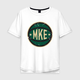 Мужская футболка хлопок Oversize с принтом Milwaukee Ball в городе Новоалтайск, 100% хлопок | свободный крой, круглый ворот, “спинка” длиннее передней части | antetokounmpo | basketball | bucks | giannis | milwaukee | mvp | nba | sport | streetball | адетокумбо | бакс | баскетбол | игра | милуоки | мяч | нба | олень | спорт | стритбол | тренер | чемпион | янис