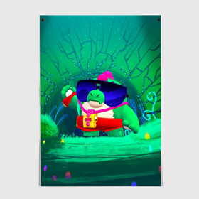 Постер с принтом Базз Buzz Brawl Stars в городе Новоалтайск, 100% бумага
 | бумага, плотность 150 мг. Матовая, но за счет высокого коэффициента гладкости имеет небольшой блеск и дает на свету блики, но в отличии от глянцевой бумаги не покрыта лаком | brawl | brawl stars | brawlstars | brawl_stars | buz | buzz | баз | базз | бравл | бравлстарс | буз