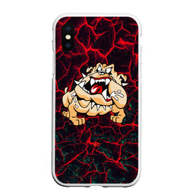 Чехол для iPhone XS Max матовый с принтом Злая собака в городе Новоалтайск, Силикон | Область печати: задняя сторона чехла, без боковых панелей | dog | бульдог | злой | пес | псина | собака | собачка | сторожевой пес