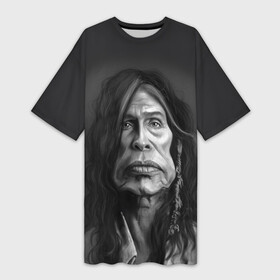 Платье-футболка 3D с принтом Steven Tyler | AEROSMITH (Z) в городе Новоалтайск,  |  | aerosmith | rock | steven tyler | айросмит | блюз рок | брэд уитфорд | глэм метал | глэм рок | джо перри | джоуи крамер | музыка | рок | рок н ролл | стивен тайлер | том хэмилтон | хард рок