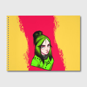 Альбом для рисования с принтом BILLIE EILISH | БИЛЛИ АЙЛИШ (Z) в городе Новоалтайск, 100% бумага
 | матовая бумага, плотность 200 мг. | Тематика изображения на принте: be | billie | billie eilish | blohsh | ghoul | айлиш | билли | билли айлиш | бэрд | пайрат | пайрат бэрд