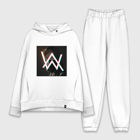 Женский костюм хлопок Oversize с принтом ALAN WALKER | GLITCH (Z) в городе Новоалтайск,  |  | alan walker | aw | electro | electro music | glitch | music | алан уокер | музыка | музыкант | электро | электронная музыка