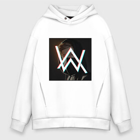 Мужское худи Oversize хлопок с принтом ALAN WALKER | GLITCH (Z) в городе Новоалтайск, френч-терри — 70% хлопок, 30% полиэстер. Мягкий теплый начес внутри —100% хлопок | боковые карманы, эластичные манжеты и нижняя кромка, капюшон на магнитной кнопке | alan walker | aw | electro | electro music | glitch | music | алан уокер | музыка | музыкант | электро | электронная музыка