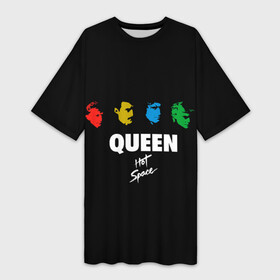 Платье-футболка 3D с принтом Hot Space в городе Новоалтайск,  |  | alternative | metall | music | queen | qween | rock | альтернатива | брайан мэй | джон дикон | квин | куин | металл | музыка | роджер тейлор | рок | фредди меркьюри