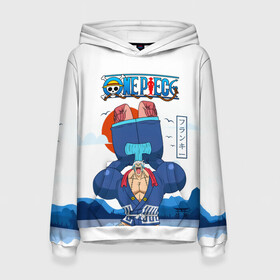Женская толстовка 3D с принтом Фрэнки One Piece. Большой куш в городе Новоалтайск, 100% полиэстер  | двухслойный капюшон со шнурком для регулировки, мягкие манжеты на рукавах и по низу толстовки, спереди карман-кенгуру с мягким внутренним слоем. | bf 37 | frankie | one piece | water 7 | аниме | большой куш | броне я | ван пис | великий флот | вон пис | железный человек | катти флам | киборг | корабельный плотник | король пиратов | манга | пират