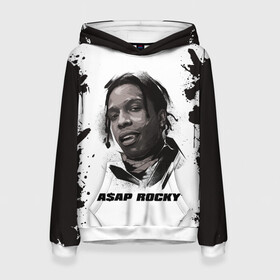 Женская толстовка 3D с принтом АСАП | ASAP ROCKY (Z) в городе Новоалтайск, 100% полиэстер  | двухслойный капюшон со шнурком для регулировки, мягкие манжеты на рукавах и по низу толстовки, спереди карман-кенгуру с мягким внутренним слоем. | america | asap | asap rocky | black rap | music | rap | raper | testing | usa | америка | асап | асап роки | зарубежная музыка | музыка | музыкант | реп | репер | сша | тестин | черный реп