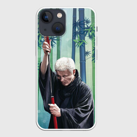 Чехол для iPhone 13 mini с принтом Слепой самурай Затойчи в городе Новоалтайск,  |  | bamboo | blind | japan | katana | ronin | samurai | swordsman | takeshi kitano | zatoichi | бамбук | затойчи | катана | ронин | самурай | слепой | такеши китано | фильмы | япония