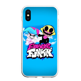 Чехол для iPhone XS Max матовый с принтом Boyfriend and Monster в городе Новоалтайск, Силикон | Область печати: задняя сторона чехла, без боковых панелей | boyfriend | fnf | friday night funkin | monster | бойфренд | игра | монстр | персонажи | фридей найт фанкин