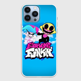Чехол для iPhone 13 Pro Max с принтом Boyfriend and Monster в городе Новоалтайск,  |  | Тематика изображения на принте: boyfriend | fnf | friday night funkin | monster | бойфренд | игра | монстр | персонажи | фридей найт фанкин