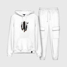 Женский костюм хлопок (с толстовкой) с принтом Дикий бык в городе Новоалтайск,  |  | бык | бычок | злой бык | иллюстрация | инвестиции