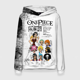 Женская толстовка 3D с принтом Пираты Соломенной Шляпы One Piece в женском образе  в городе Новоалтайск, 100% полиэстер  | двухслойный капюшон со шнурком для регулировки, мягкие манжеты на рукавах и по низу толстовки, спереди карман-кенгуру с мягким внутренним слоем. | anime | manga | monkey d. luffy | one piece | аниме | большой куш | ван пис | вон пис | гол д. роджер | кайдо | король пиратов | луфи | луффи | манга | манки д. луффи | нами | нико робин | пират | портгас д. эйс | ророноа зоро