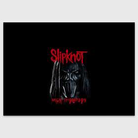 Поздравительная открытка с принтом MICK THOMPSON | SLIPKNOT | СЛИПКНОТ (Z) в городе Новоалтайск, 100% бумага | плотность бумаги 280 г/м2, матовая, на обратной стороне линовка и место для марки
 | Тематика изображения на принте: mick thompson | rock | slipknot | кейси джонс | мик томпсон | петля | рок | скользящий узел | слипкнот | тяжелый рок | удавка