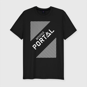 Мужская футболка хлопок Slim с принтом Battlefield Portal - Stripes в городе Новоалтайск, 92% хлопок, 8% лайкра | приталенный силуэт, круглый вырез ворота, длина до линии бедра, короткий рукав | 2042 | battle | battlefield | fps | game | games | logo | portal | royale | shooter | батлфилд | битва | игра | игры | королевская | лого | полосы | портал | шутер
