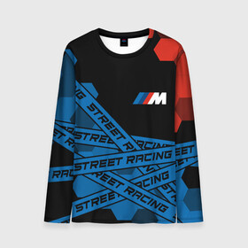 Мужской лонгслив 3D с принтом BMW - Racing (Tapes) в городе Новоалтайск, 100% полиэстер | длинные рукава, круглый вырез горловины, полуприлегающий силуэт | auto | b m w | bmv | bmw | logo | m power | moto | performance | power | pro | racing | series | sport | авто | б м в | бмв | ленты | лого | логотип | марка | мото | перфоманс | полосы | символ | спорт