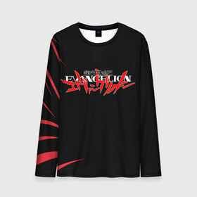 Мужской лонгслив 3D с принтом RED EVANGELION LOGO в городе Новоалтайск, 100% полиэстер | длинные рукава, круглый вырез горловины, полуприлегающий силуэт | anime | eva | evangelion | nerv | аниме | анимэ | ева | евангелион | евангилион | нерв | роботы | рэй | япония