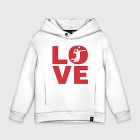 Детское худи Oversize хлопок с принтом Love Volleyball в городе Новоалтайск, френч-терри — 70% хлопок, 30% полиэстер. Мягкий теплый начес внутри —100% хлопок | боковые карманы, эластичные манжеты и нижняя кромка, капюшон на магнитной кнопке | ball | beach | game | love | sport | volley | volleyball | волейбол | волейболист | волейболистка | гол | игра | игрок | мяч | площадка | пляж | пляжный | победа | сетка | спорт | тренер | чемпион