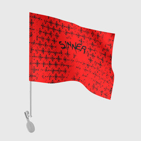 Флаг для автомобиля с принтом FAR CRY 5 SINNER / ГРЕШНИК в городе Новоалтайск, 100% полиэстер | Размер: 30*21 см | far cry | sinner | ubisoft | врата эдема | грешник | иосиф сид | монтана | секта | сектанты | символ | фар край | юбисофт