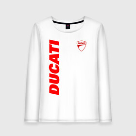 Женский лонгслив хлопок с принтом DUCATI LOGO НАДПИСЬ  в городе Новоалтайск, 100% хлопок |  | ducati | moto | motocycle | racing | sport | дукати | мото | мотоспорт | мотоцикл | рейсинг | спорт