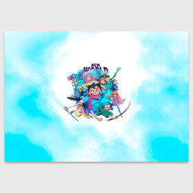 Поздравительная открытка с принтом Новый Мир | One Piece. Большой куш в городе Новоалтайск, 100% бумага | плотность бумаги 280 г/м2, матовая, на обратной стороне линовка и место для марки
 | Тематика изображения на принте: anime | manga | monkey d. luffy | one piece | аниме | большой куш | ван пис | вон пис | гол д. роджер | кайдо | король пиратов | луфи | луффи | манга | манки д. луффи | нами | нико робин | пират | портгас д. эйс | ророноа зоро