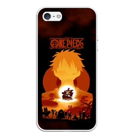 Чехол для iPhone 5/5S матовый One Piece пираты Соломенной Шляпы: в городе Новоалтайск, Силикон | Область печати: задняя сторона чехла, без боковых панелей | anime | manga | one piece | аниме | большой куш | ван пис | весёлый роджер | вон пис | король пиратов | логотип | манга | монки д. луффи | мугивары | перекрещённый костями | пират | пиратский флаг