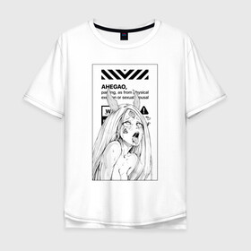 Мужская футболка хлопок Oversize с принтом KAGUYA КАГУЯ ЧЁРНО БЕЛАЯ  в городе Новоалтайск, 100% хлопок | свободный крой, круглый ворот, “спинка” длиннее передней части | ahegao | japanese anime | kaguya | kawai | kowai | oppai | otaku | senpai | sugoi | waifu | yandere | ахегао | кагуя | ковай | отаку | семпай | сенпай | сэмпай | яндере | японская анимация