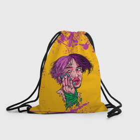 Рюкзак-мешок 3D с принтом LIL PUMP | ЛИЛ ПАМП | БРЫЗГИ (Z) в городе Новоалтайск, 100% полиэстер | плотность ткани — 200 г/м2, размер — 35 х 45 см; лямки — толстые шнурки, застежка на шнуровке, без карманов и подкладки | esketit | gucci gang | lil pump | pattern | брызги | гуччи ганг | лил памп
