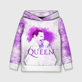 Детская толстовка 3D с принтом Freddie Mercury | Queen (Z) в городе Новоалтайск, 100% полиэстер | двухслойный капюшон со шнурком для регулировки, мягкие манжеты на рукавах и по низу толстовки, спереди карман-кенгуру с мягким внутренним слоем | freddie mercury | music | queen | брайан мэй | глэм рок | джон дикон | квин | королева | музыка | поп рок | роджер тейлор | фредди меркьюри | хард рок
