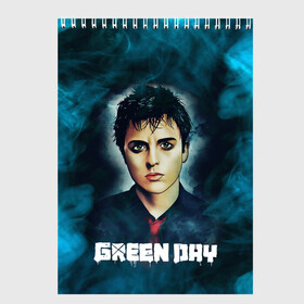 Скетчбук с принтом Billie | GreenDay | ГринДай (Z) в городе Новоалтайск, 100% бумага
 | 48 листов, плотность листов — 100 г/м2, плотность картонной обложки — 250 г/м2. Листы скреплены сверху удобной пружинной спиралью | billie joe armstrong | greenday | rock | альтернативный | билли джо армстронг | гриндей | зеленый день | майк дёрнт | музыка | панк рок | поп панк | рок | тре кул