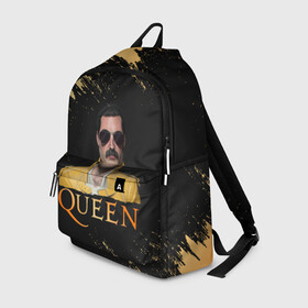 Рюкзак 3D с принтом Фредди Меркьюри | Freddie Mercury (Z) в городе Новоалтайск, 100% полиэстер | лямки с регулируемой длиной, сверху петелька, чтобы рюкзак можно было повесить на вешалку. Основное отделение закрывается на молнию, как и внешний карман. Внутри два дополнительных кармана, один из которых закрывается на молнию. По бокам два дополнительных кармашка | freddie mercury | music | queen | брайан мэй | глэм рок | джон дикон | квин | королева | музыка | поп рок | роджер тейлор | фредди меркьюри | хард рок