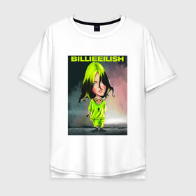 Мужская футболка хлопок Oversize с принтом BILLIE EILISH | БИЛЛИ АЙЛИШ (Z) в городе Новоалтайск, 100% хлопок | свободный крой, круглый ворот, “спинка” длиннее передней части | be | billie | billie eilish | blohsh | ghoul | айлиш | билли | билли айлиш | бэрд | пайрат | пайрат бэрд