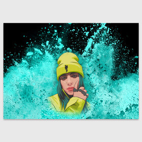Поздравительная открытка с принтом BILLIE EILISH | БИЛЛИ АЙЛИШ (Z) в городе Новоалтайск, 100% бумага | плотность бумаги 280 г/м2, матовая, на обратной стороне линовка и место для марки
 | Тематика изображения на принте: be | billie | billie eilish | blohsh | ghoul | айлиш | билли | билли айлиш | бэрд | пайрат | пайрат бэрд