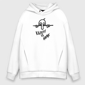 Мужское худи Oversize хлопок с принтом Kilroy is here в городе Новоалтайск, френч-терри — 70% хлопок, 30% полиэстер. Мягкий теплый начес внутри —100% хлопок | боковые карманы, эластичные манжеты и нижняя кромка, капюшон на магнитной кнопке | graffiti | here | kilroy | mem | us | usa | граффити | здесь | килрой | мем | сша