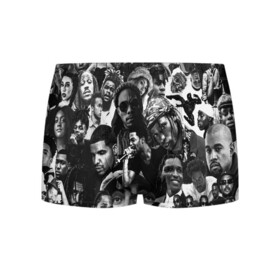 Мужские трусы 3D с принтом Music Rap allpic в городе Новоалтайск, 50% хлопок, 50% полиэстер | классическая посадка, на поясе мягкая тканевая резинка | Тематика изображения на принте: allpic | music | зарубежный рэп | логотипы реп | музыка | реп | репер | рэп | рэп логотипы | рэпер