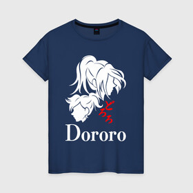 Женская футболка хлопок с принтом ДОРОРО / DORORO / АНИМЕ в городе Новоалтайск, 100% хлопок | прямой крой, круглый вырез горловины, длина до линии бедер, слегка спущенное плечо | anime | dororo | manga. | аниме | джукай | дороро | манга | мио | нуи но ката | оджия | такебо | тахомару | хяккимару