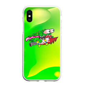 Чехол для iPhone XS Max матовый с принтом Лизун на скейте в городе Новоалтайск, Силикон | Область печати: задняя сторона чехла, без боковых панелей | skate | лизун | призрак | скейт | скейтборд | скейтинг | сопля