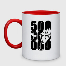 Кружка двухцветная с принтом 500 000 000 Луффи One Piece в городе Новоалтайск, керамика | объем — 330 мл, диаметр — 80 мм. Цветная ручка и кайма сверху, в некоторых цветах — вся внутренняя часть | anime | manga | monkey d. luffy | one piece | аниме | большой куш | ван пис | вон пис | капитан | король пиратов | луси | луфи | луффи | луффи но уми | луффи таро | манга | манки д. луффи | мугивара | пират | пятый император