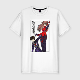 Мужская футболка хлопок Slim с принтом Evangelion 3.0+1.0  в городе Новоалтайск, 92% хлопок, 8% лайкра | приталенный силуэт, круглый вырез ворота, длина до линии бедра, короткий рукав | evangelion | evangelion nerv | nerv | shinji ikari | аска лэнгли | аска лэнгли сорью | евангелион | евангелион nerv | нерв | синдзи | синдзи икари